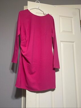 NWT H&M Long-Sleeve Shift Dress in Hot Pink